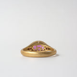 collet pink sapphire ring