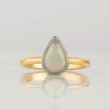 mille white opal diamond ring