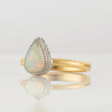 mille white opal diamond ring