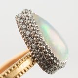 mille white opal diamond ring