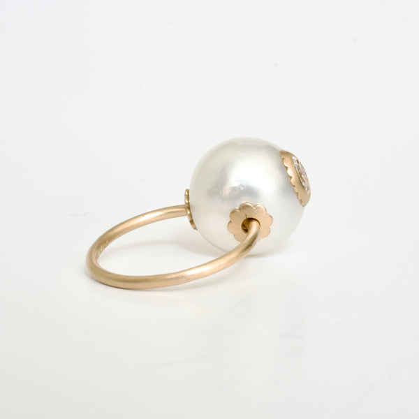 planetary south sea pearl diamond ring