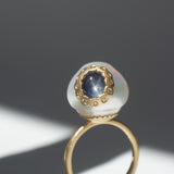 planetary south sea pearl star sapphire ring