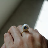 planetary south sea pearl star sapphire ring