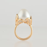 platy south sea pearl diamond ring R2505-003