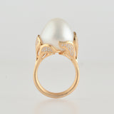 platy south sea pearl diamond ring R2505-003