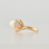 platy south sea pearl diamond ring R2505-003
