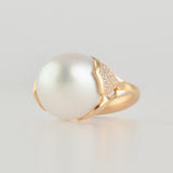 platy south sea pearl diamond ring R2505-003
