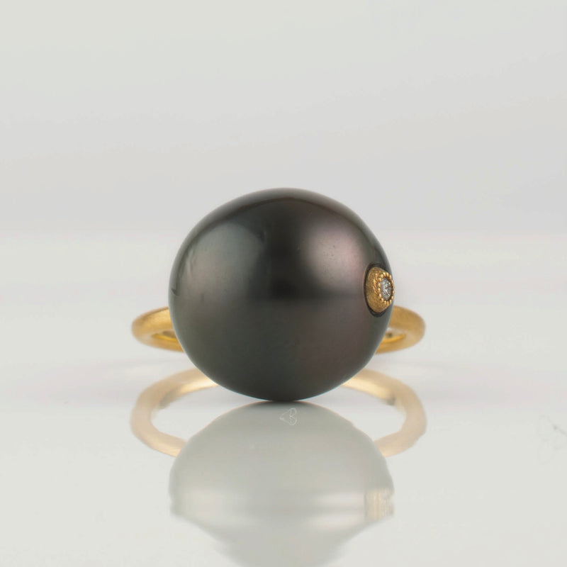 baroque south sea pearl diamond ring SD00-B-001