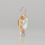 POT South sea pearl diamond pendant top　T2601-013