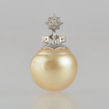lucent south sea pearl diamond pendant top T2602-002