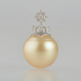 lucent south sea pearl diamond pendant top T2602-002