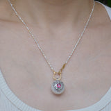 clavo south sea pearl ruby pendant top T2607-003