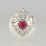 clavo south sea pearl ruby pendant top T2607-003