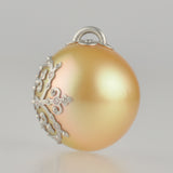 clavo south sea pearl diamond pendant top T2607-006