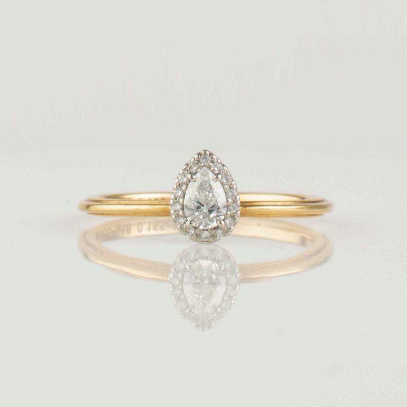 tulle diamond ring pear