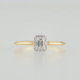 tulle diamond ring emerald