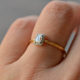 tulle diamond ring emerald