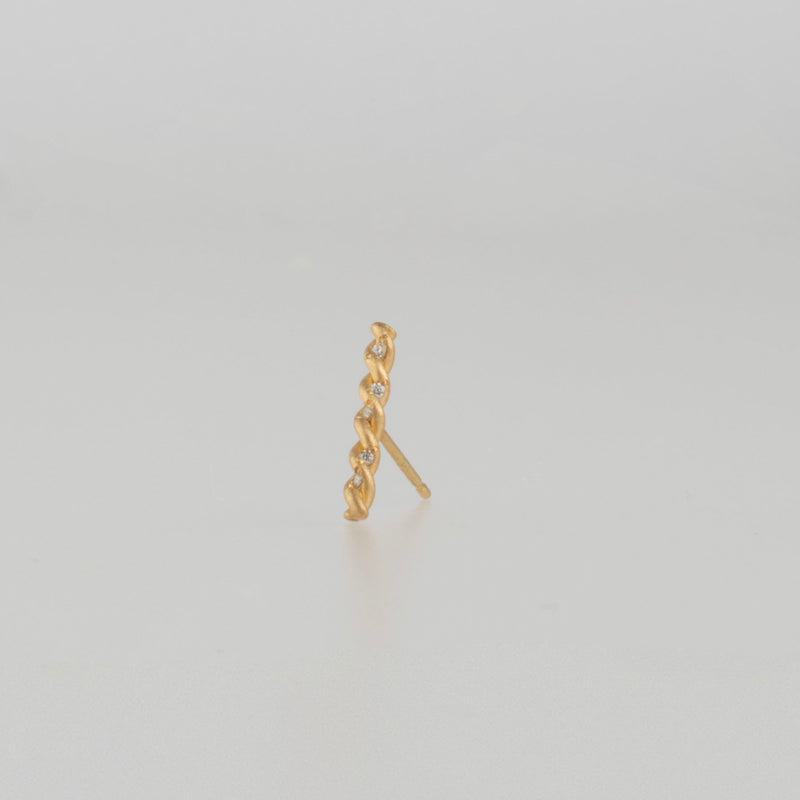 twist diamond stud earrings