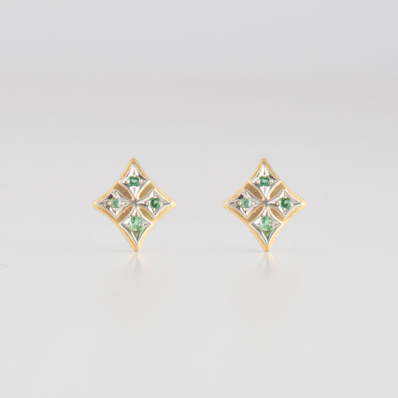 grace emerald stud earrings